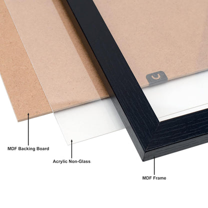 Wooden Gloss Black A4 Frame